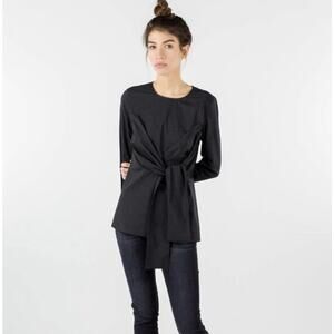 JUST FEMALE Sunday Blouse Tie Detail in Black